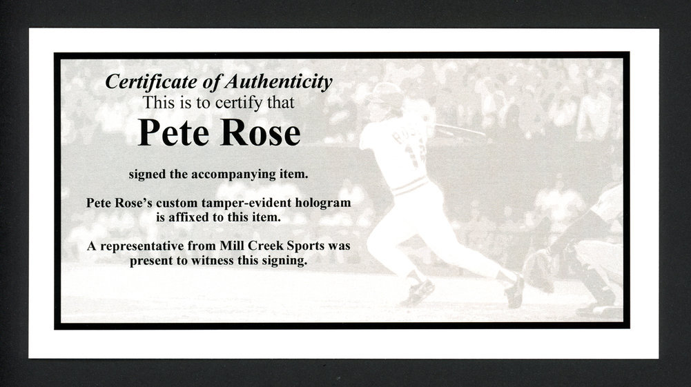 Cincinnati Reds Pete Rose Autographed White Jersey Pr Holo #197040 Image a