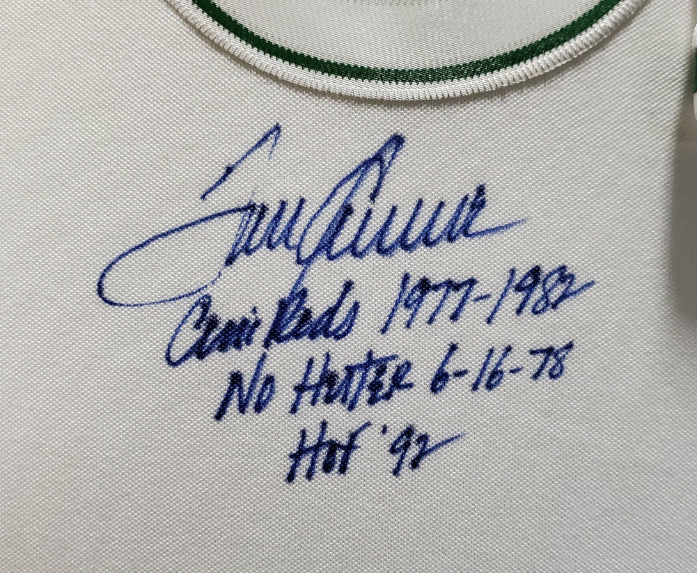 Tom Seaver Autographed Signed Cincinnati Reds Framed St. Patrick's Day Majestic Cooperstown Jersey Size Xl 1977-1982, No Hitter, HOF 92 Beckett Beckett Image a