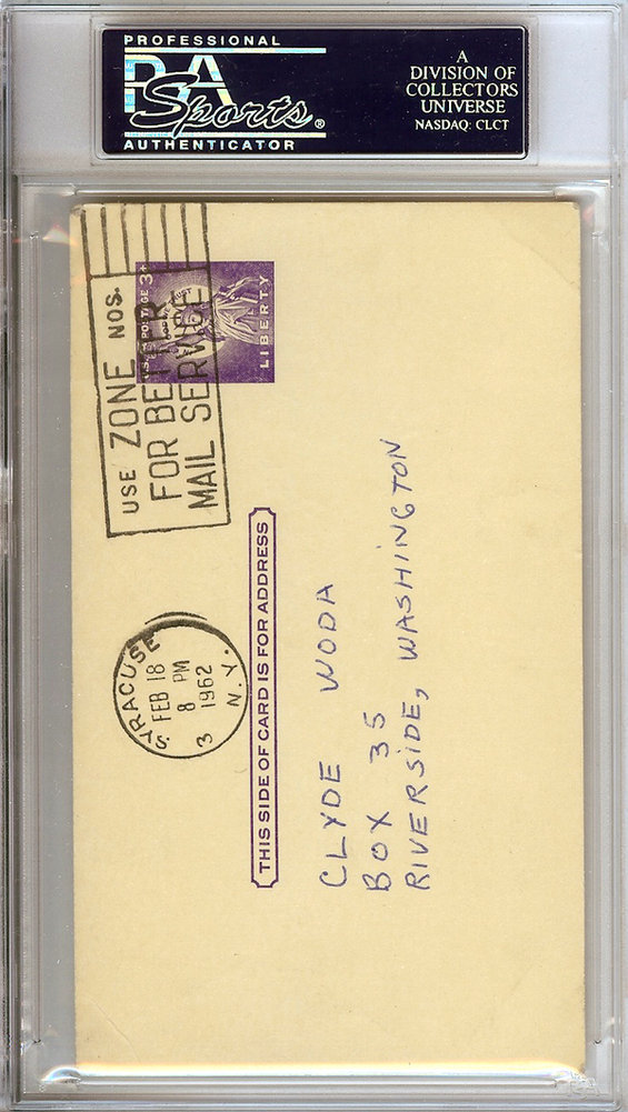 Cleveland Buckner Autographed 3X5 Government Postcard New York Knicks PSA/DNA Image a