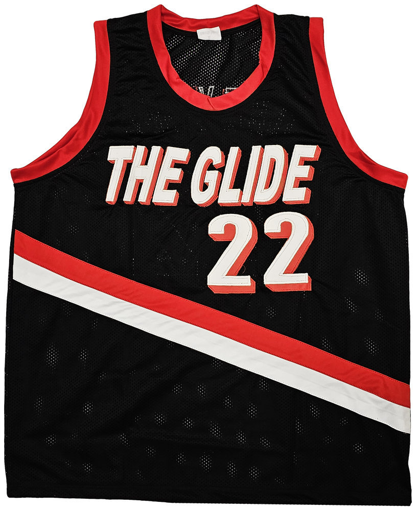 Portland Trail Blazers Clyde Drexler Autographed Black Jersey JSA Image a