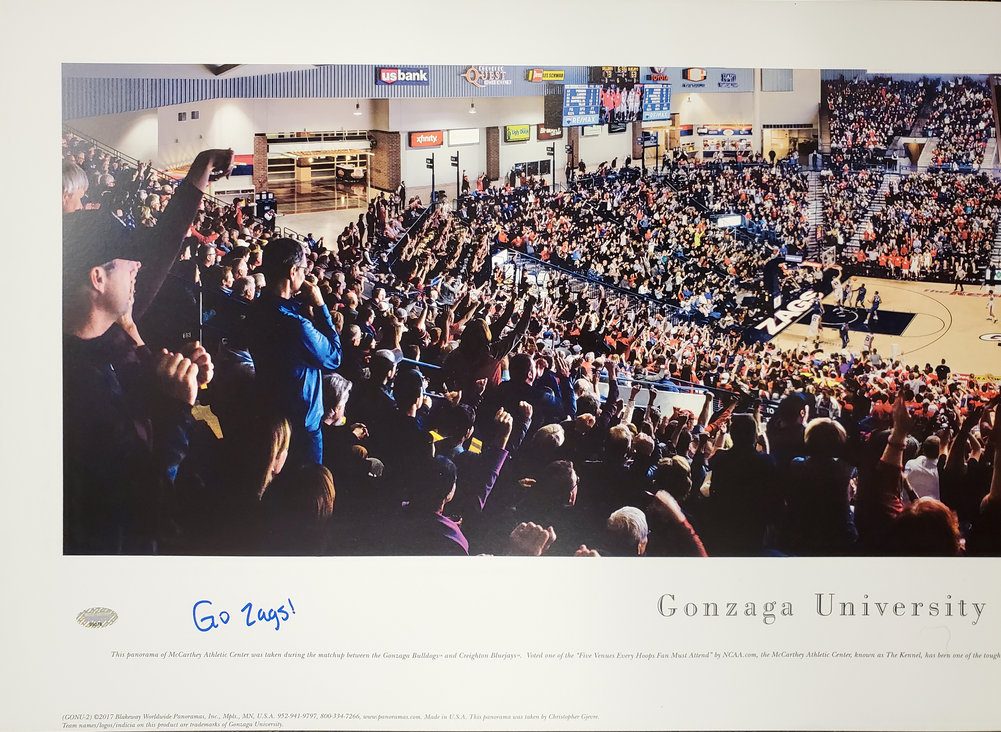 Corey Kispert Autographed Signed 13.5X40 Panoramic Photo Gonzaga Bulldogs "Go Zags" Mcs Holo #194797 Image a