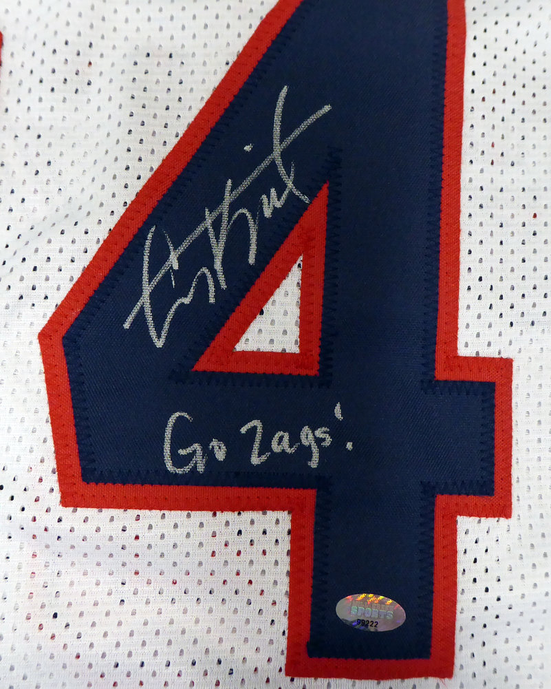 Gonzaga Bulldogs Corey Kispert Autographed Signed White Jersey "Go Zags" Mcs Holo #194892 Image a