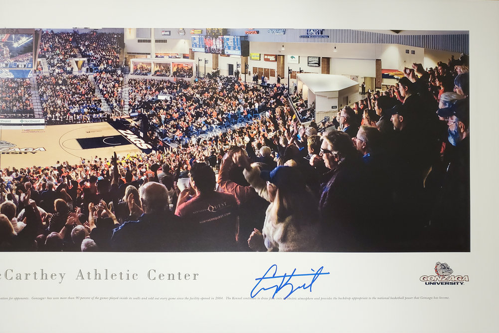 Corey Kispert Autographed Signed 13.5X40 Panoramic Photo Gonzaga Bulldogs "Go Zags" Mcs Holo #194797 Image a