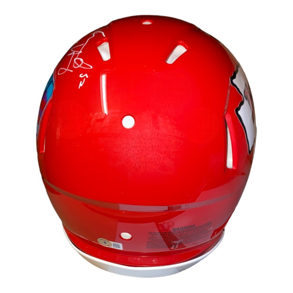 Creed Humphrey Signed Chiefs Riddell SB LVII Champs FS Authentic Helmet- Beckett Image a