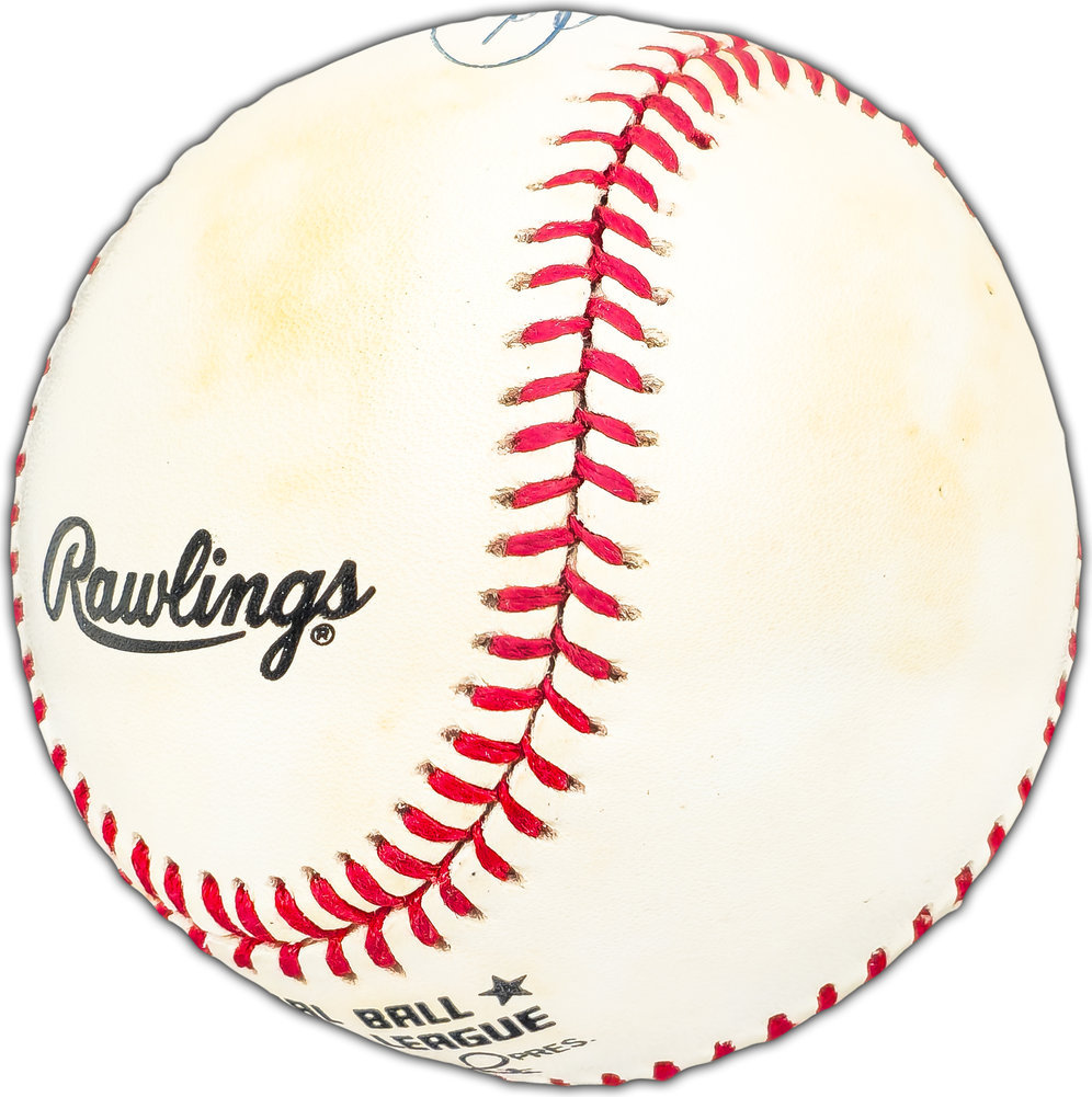 Curt Flood Autographed Official Nl Baseball St. Louis Cardinals Single Signed JSA Image a