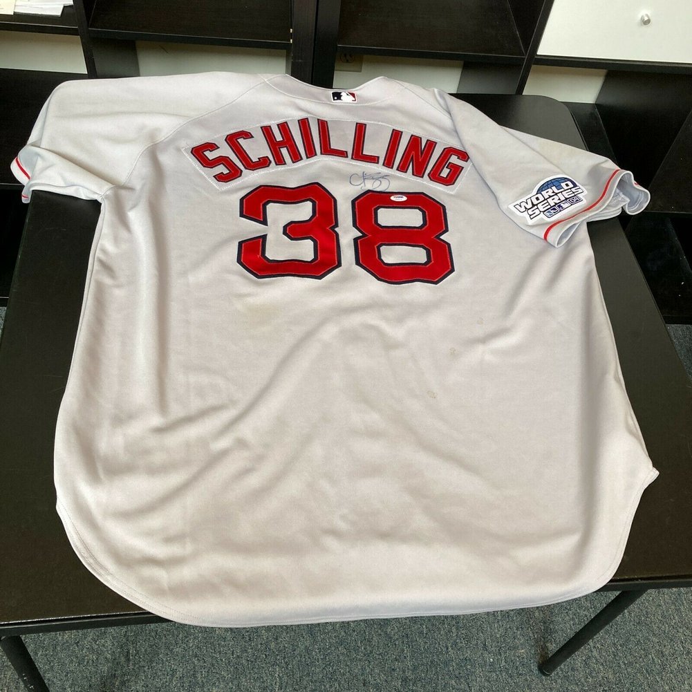 Curt Schilling Autographed Signed 2004 Game Used Boston Red Sox World Series Jersey JSA COA Image a