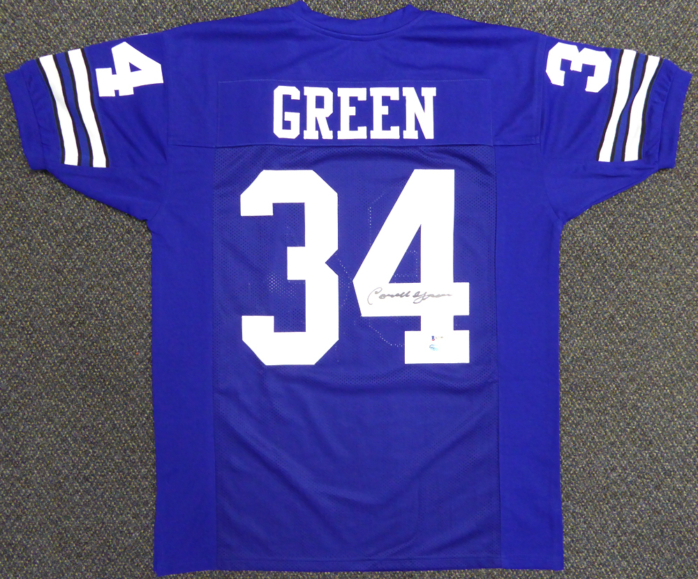 Dallas Cowboys Cornell Green Autographed Blue Jersey Beckett Beckett Image a