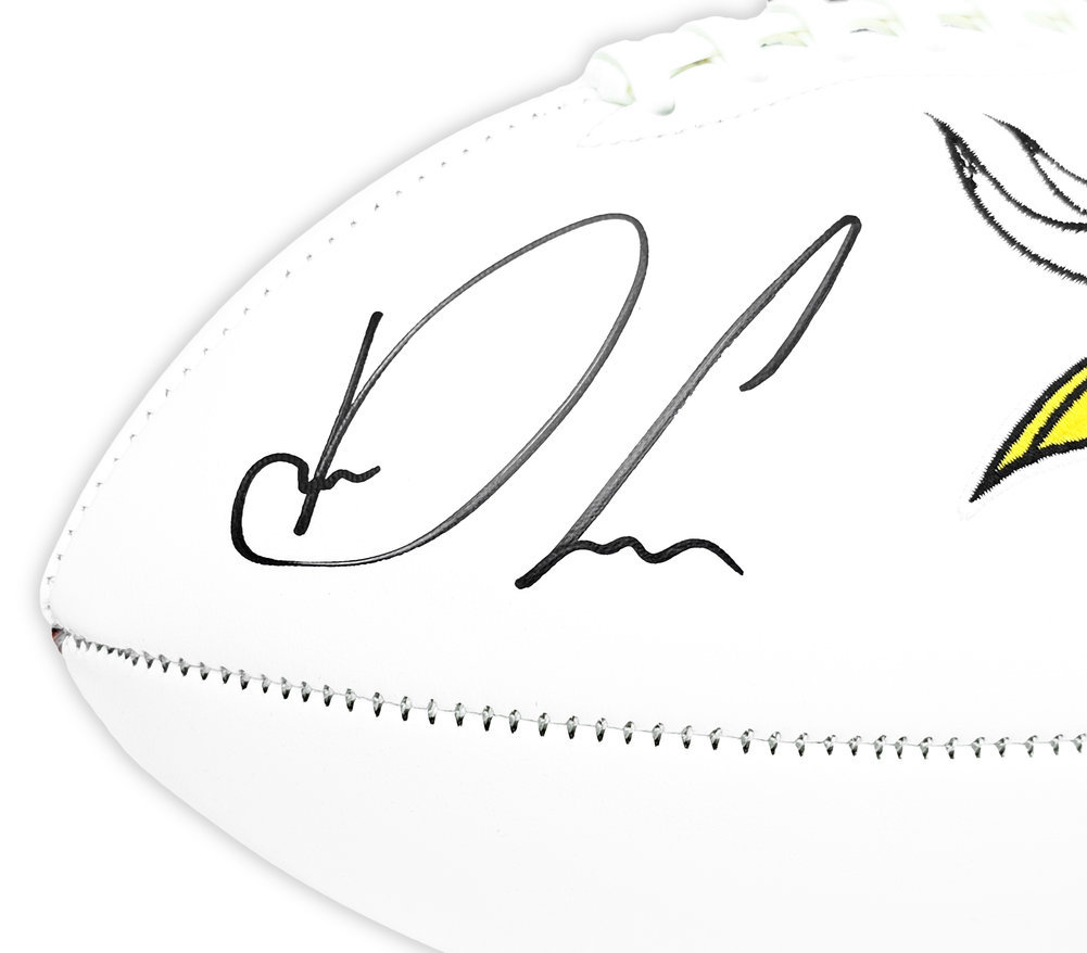 Dalvin Cook Autographed Minnesota Vikings White Logo Football Fanatics Holo #218724 Image a
