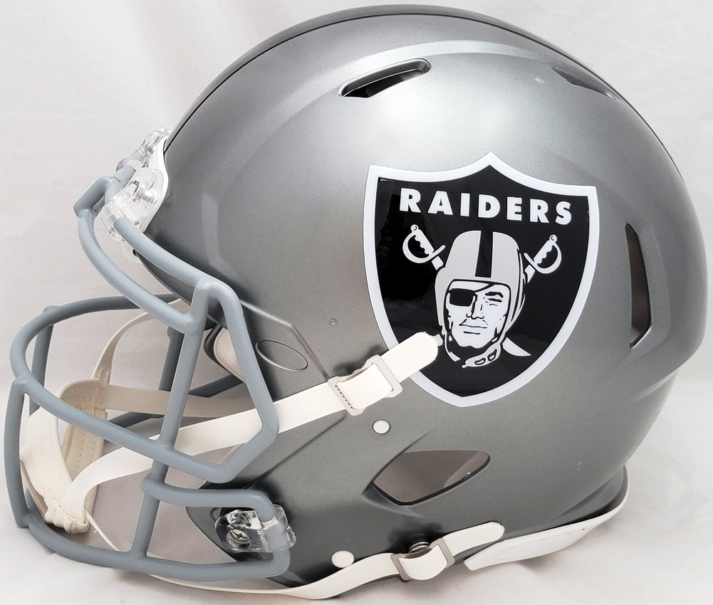 Davante Adams Autographed Signed Las Vegas Raiders Flash Gray Full Size Authentic Speed Helmet Beckett Beckett Qr #206038 Image a