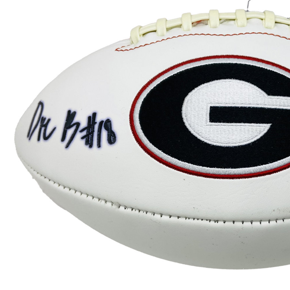 Deandre Baker Autographed Signed Georgia Bulldogs W/P Football "Go Dawgs" Inscription - PSA Image a