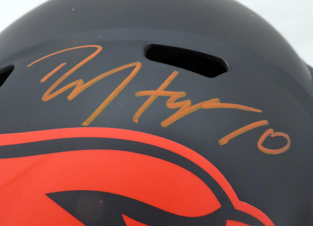 Deandre Hopkins Autographed Signed Arizona Cardinals Eclipse Black Full Size Replica Speed Helmet Beckett Beckett Image a
