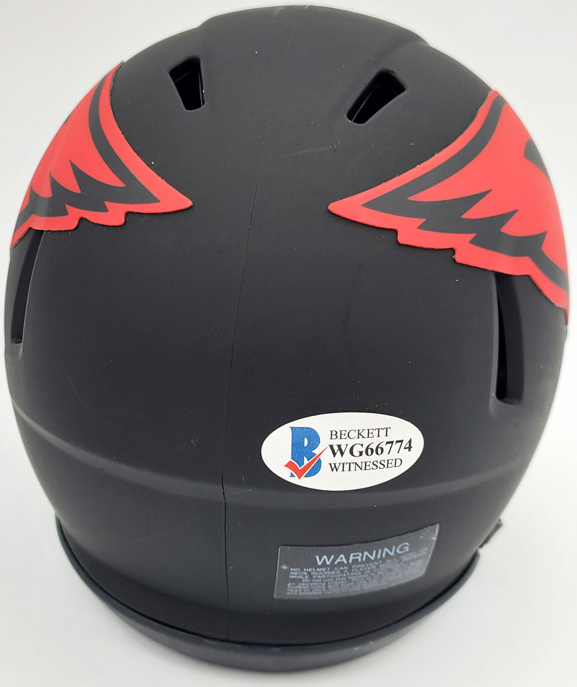 Deandre Hopkins Autographed Signed Arizona Cardinals Eclipse Black Speed Mini Helmet Beckett Beckett Image a