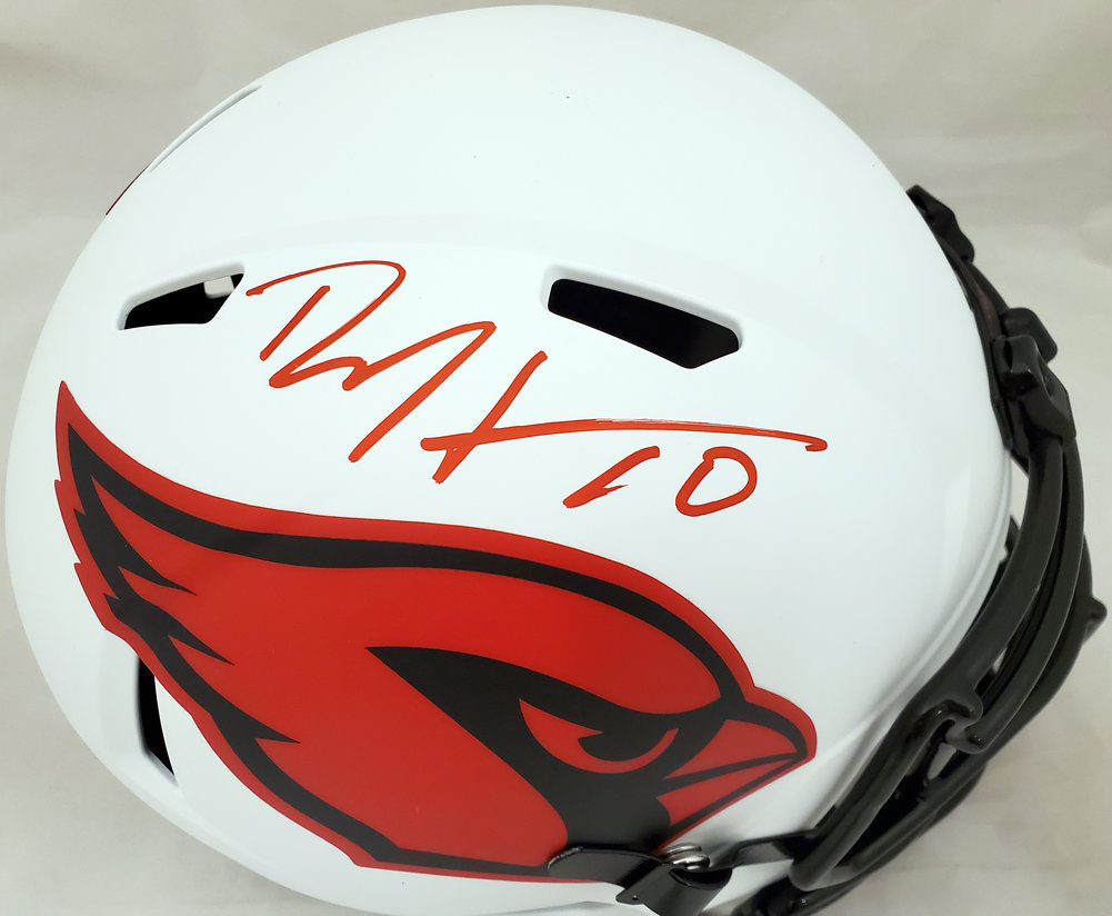 Deandre Hopkins Autographed Signed Arizona Cardinals Lunar Eclipse White Full Size Replica Speed Helmet Beckett Beckett Qr Image a