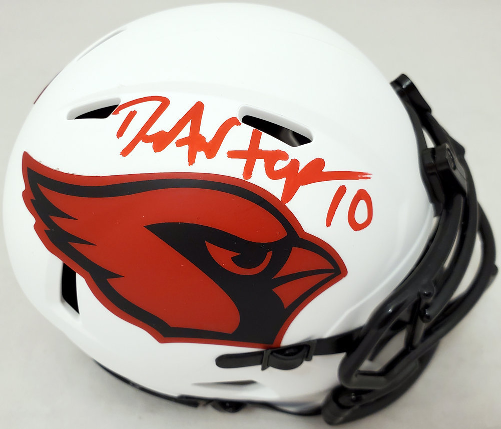 Deandre Hopkins Autographed Signed Arizona Cardinals Lunar Eclipse White Speed Mini Helmet Beckett Beckett Qr Image a