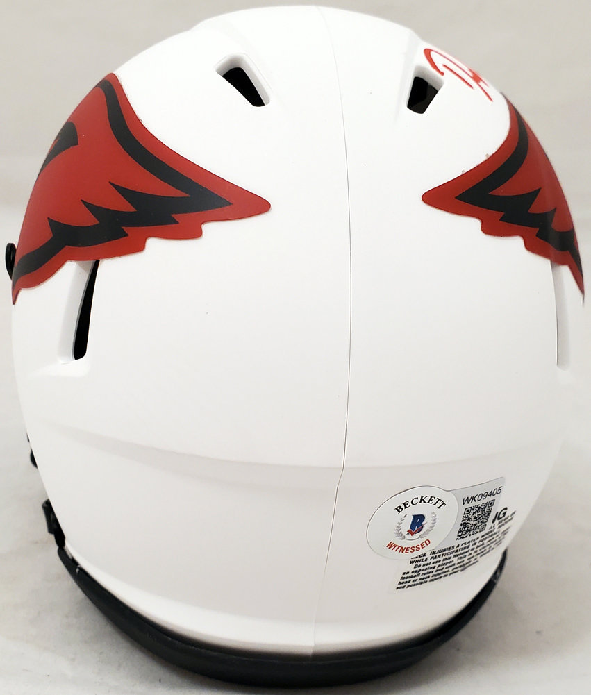 Deandre Hopkins Autographed Signed Arizona Cardinals Lunar Eclipse White Speed Mini Helmet Beckett Beckett Qr Image a
