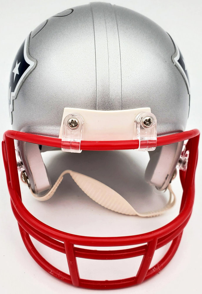 Deion Branch Autographed New England Patriots Silver Mini Helmet Beckett Beckett Image a