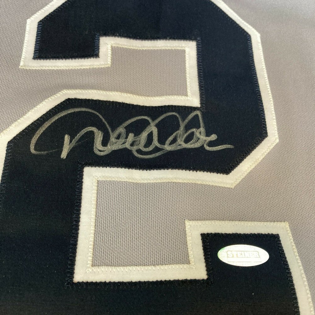 Derek Jeter Autographed Signed 2011 Game Used Jersey Photo Matched Jersey Steiner & PSA DNA Image a