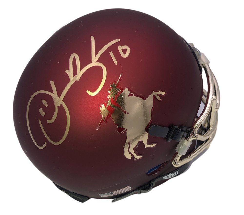 Derrick Brooks Signed FSU Seminoles Schutt Unconquered Mini Helmet - JSA Image a