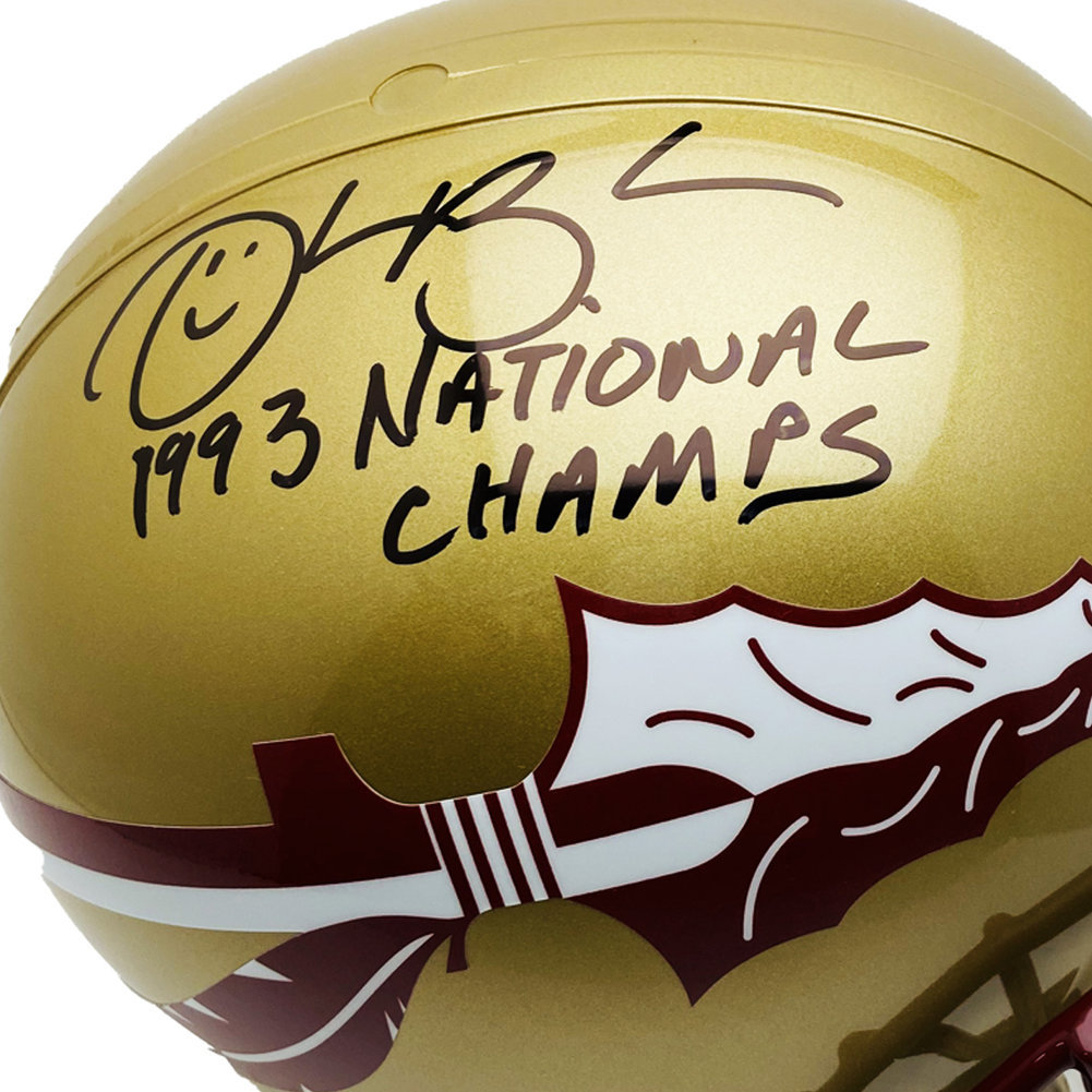 Derrick Brooks Florida State Seminoles Autographed Signed Full Size Replica Helmet with 1993 National Champs Inscription - PSA/DNA Authentic Image a