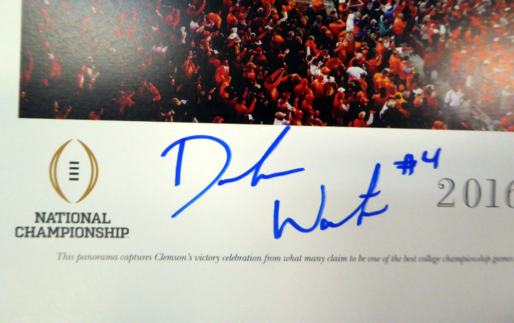 Deshaun Watson Autographed 13X40 Panoramic Photo Clemson Tigers Beckett Beckett Image a