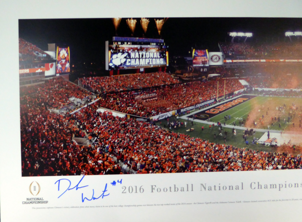 Deshaun Watson Autographed 13X40 Panoramic Photo Clemson Tigers Beckett Beckett Image a