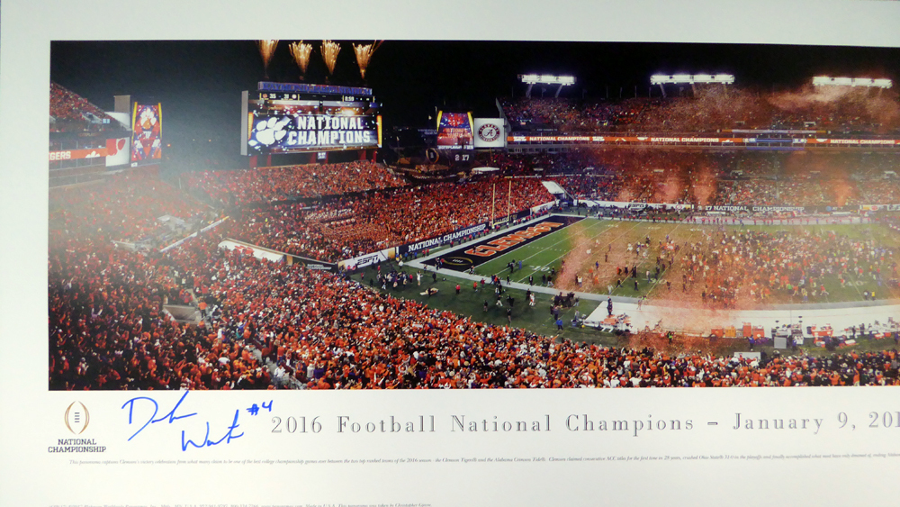 Deshaun Watson Autographed 13X40 Panoramic Photo Clemson Tigers Beckett Beckett Image a
