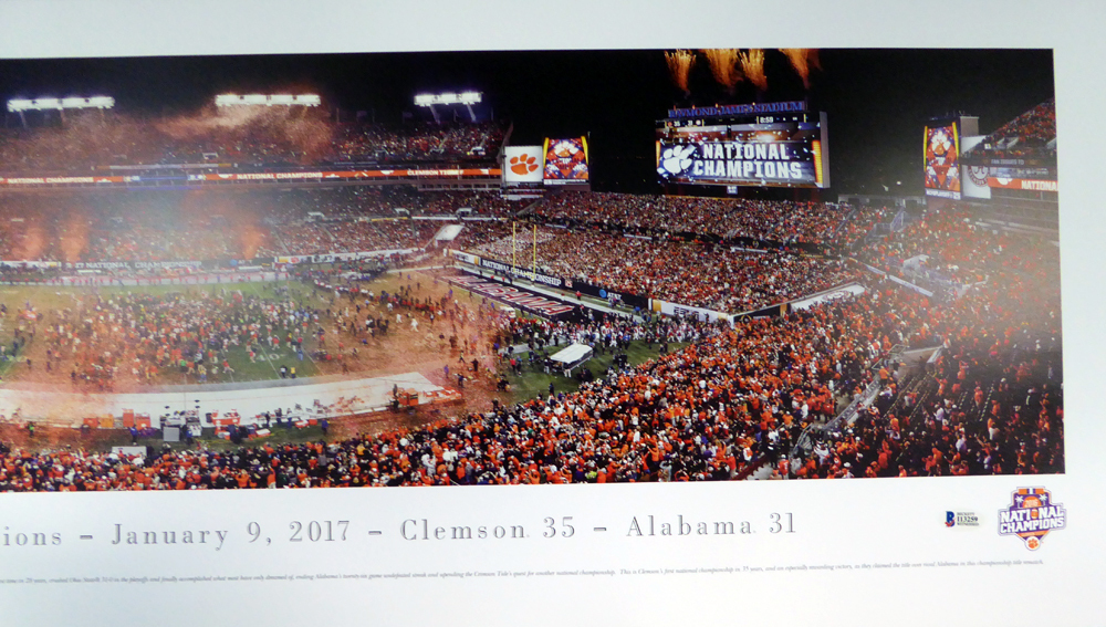 Deshaun Watson Autographed 13X40 Panoramic Photo Clemson Tigers Beckett Beckett Image a