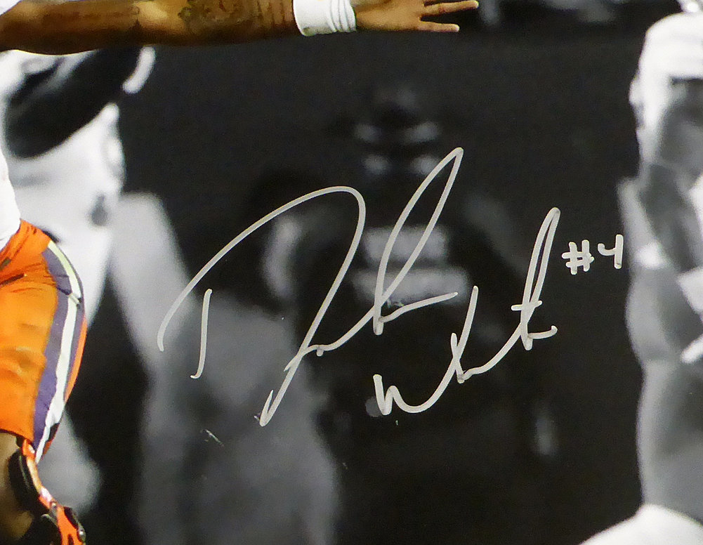 Deshaun Watson Autographed 16X20 Photo Clemson Tigers In Silver Beckett Beckett Image a