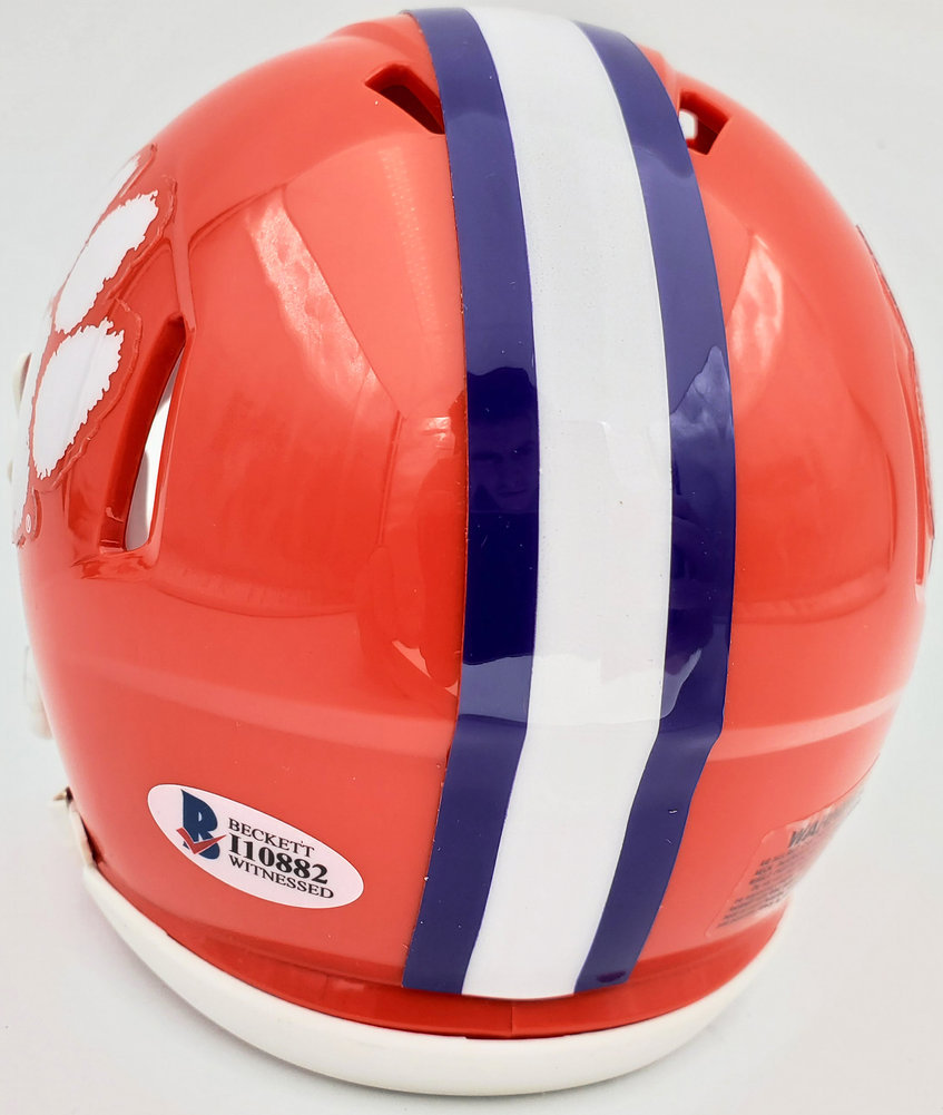 Deshaun Watson Autographed Clemson Tigers Orange Speed Mini Helmet Beckett Beckett Image a