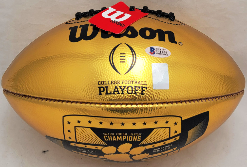 Deshaun Watson Autographed Football Clemson Tigers Beckett Beckett Image a