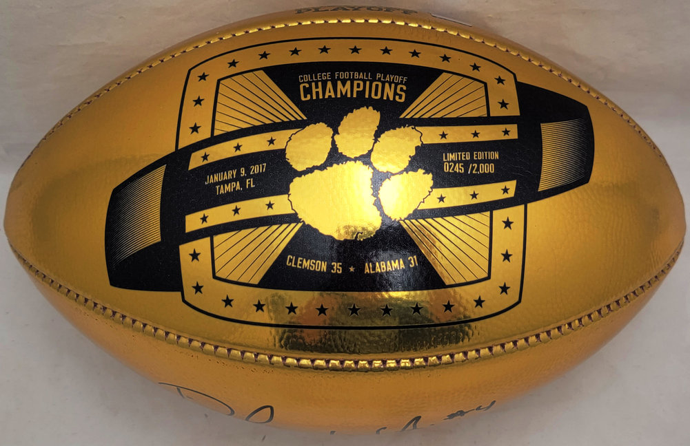 Deshaun Watson Autographed Football Clemson Tigers Beckett Beckett Image a