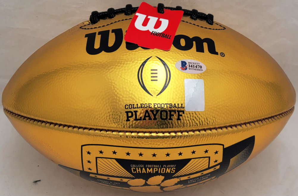 Deshaun Watson Autographed Football Clemson Tigers Beckett Beckett Image a