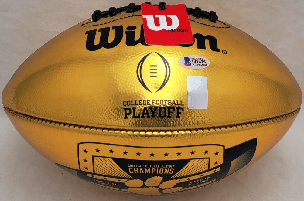 Deshaun Watson Autographed Football Clemson Tigers Beckett Beckett Image a