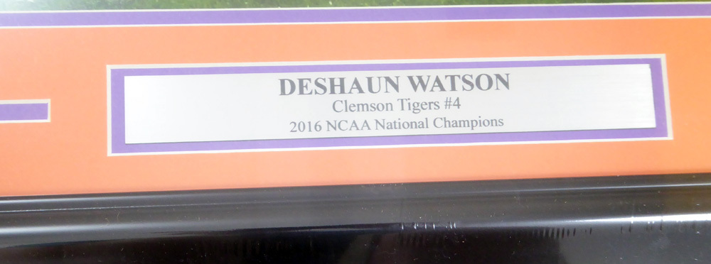 Deshaun Watson Autographed Framed 16X20 Photo Clemson Tigers Beckett Beckett Image a