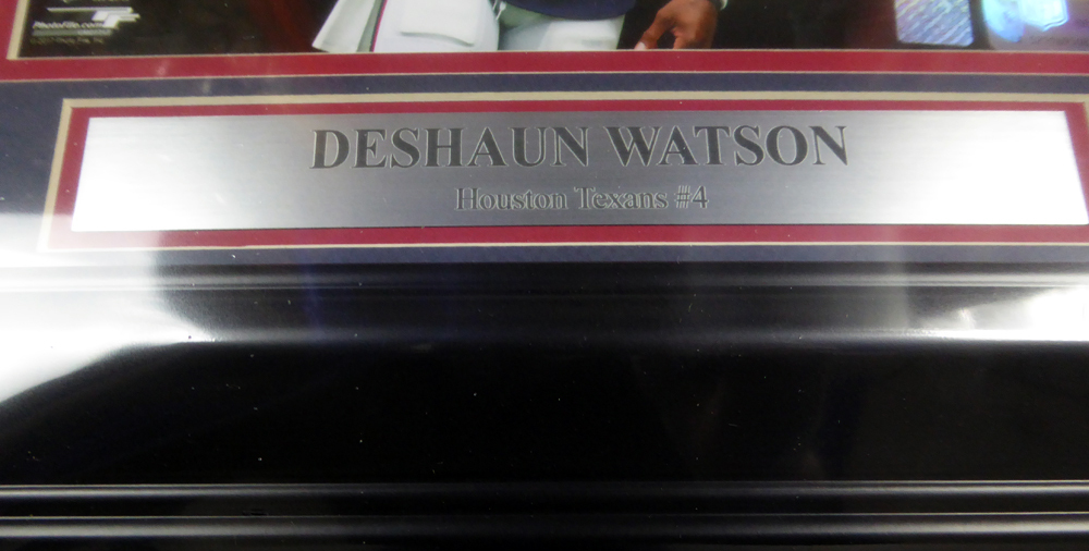Deshaun Watson Autographed Signed Framed 16X20 Photo Houston Texans Beckett Beckett #130284 Image a