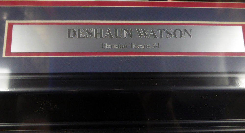 Deshaun Watson Autographed Signed Framed 16X20 Photo Houston Texans Beckett Beckett #130284 Image a