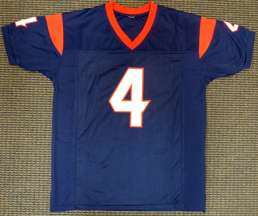 Houston Texans Deshaun Watson Autographed Blue Jersey Beckett Beckett Image a