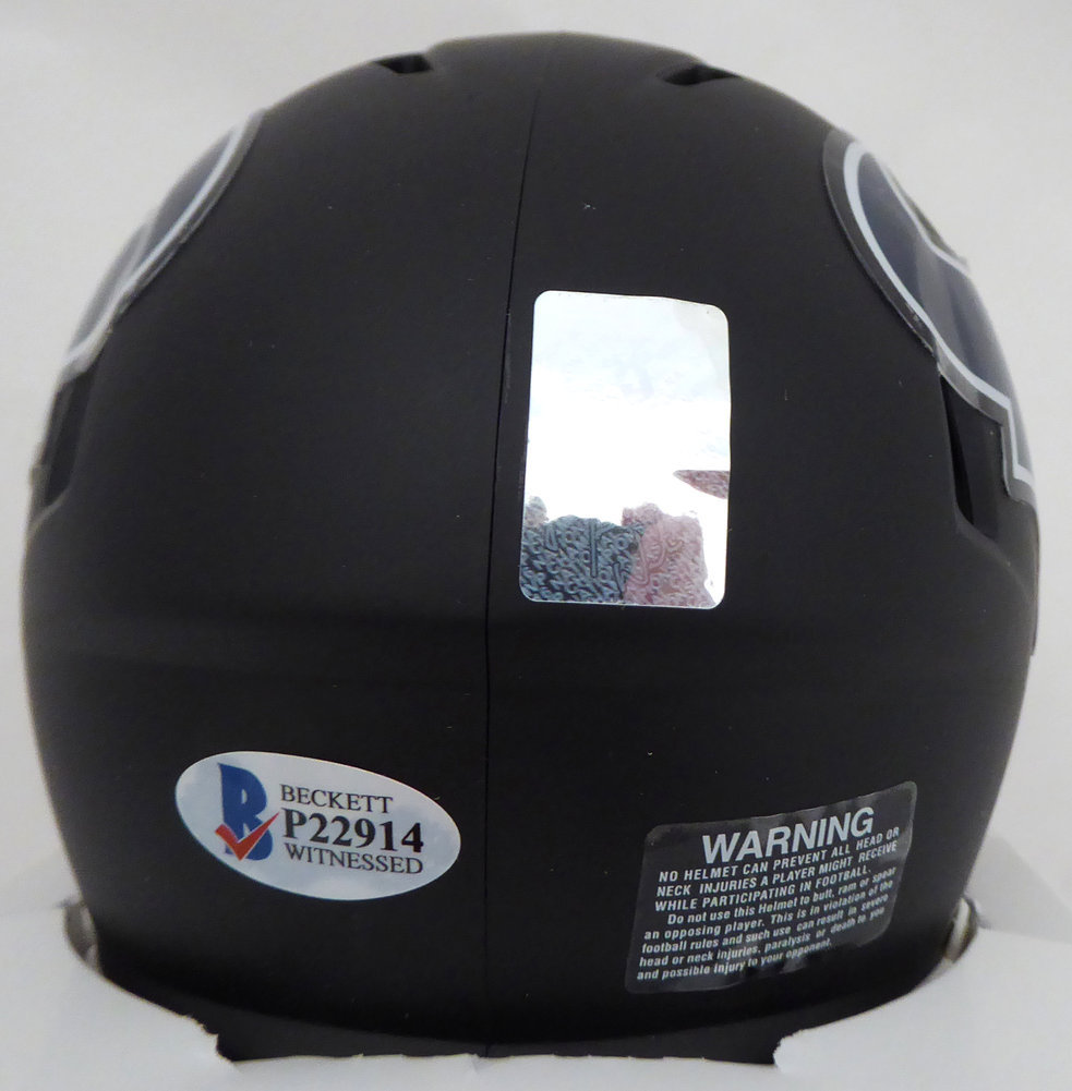 Deshaun Watson Autographed Signed Houston Texans Matte Black Speed Mini Helmet Beckett Beckett Image a