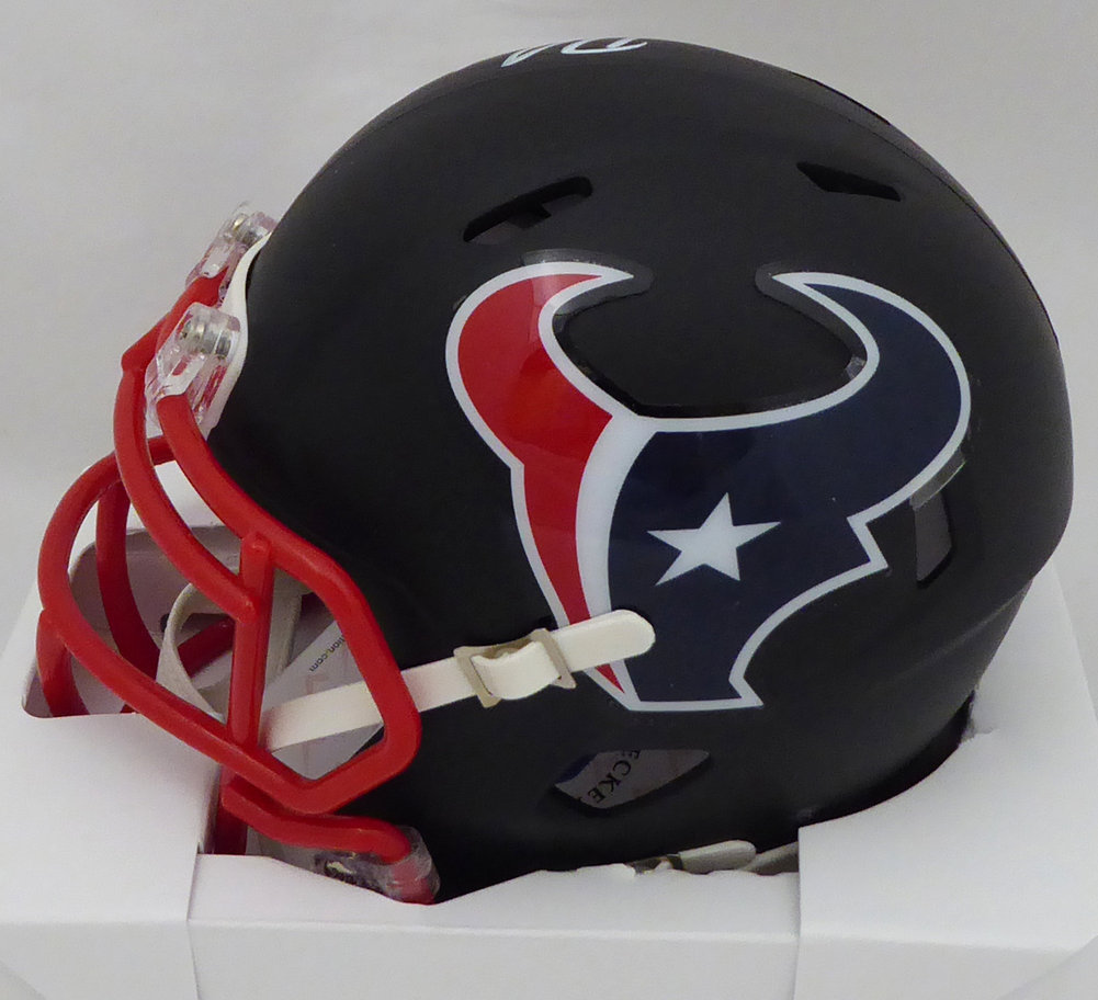 Deshaun Watson Autographed Signed Houston Texans Matte Black Speed Mini Helmet Beckett Beckett Image a