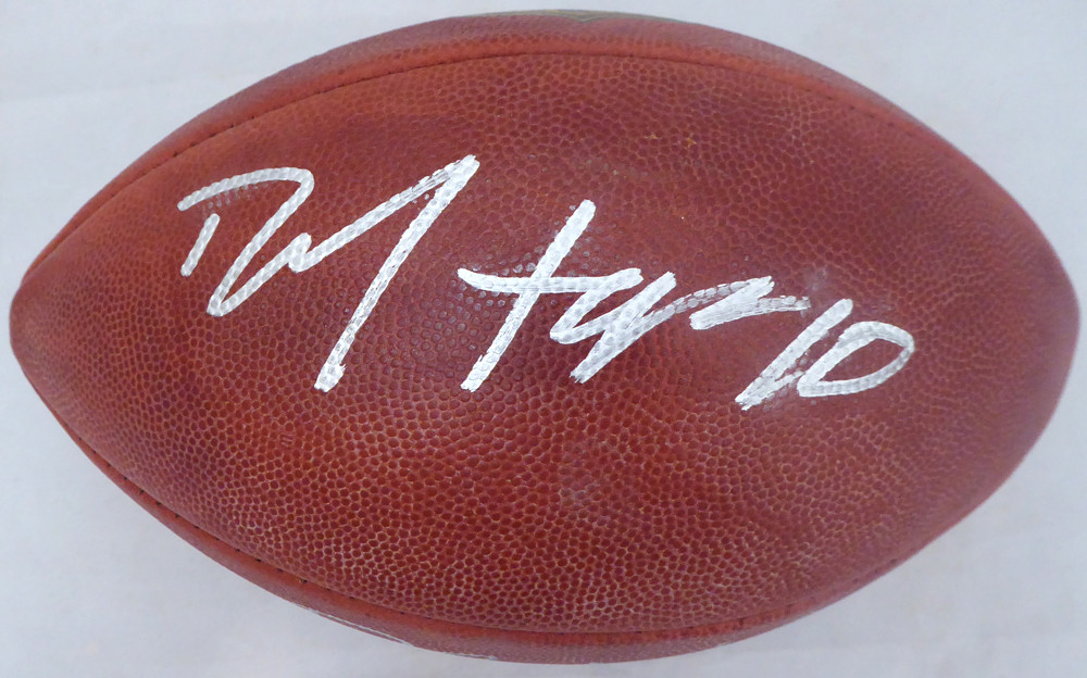 Deshaun Watson & DeAndre Hopkins Autographed Signed NFL Leather Football Houston Texans ...