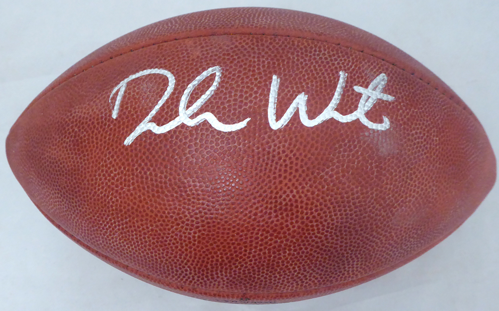 Deshaun Watson & DeAndre Hopkins Autographed Signed NFL Leather Football Houston Texans ...