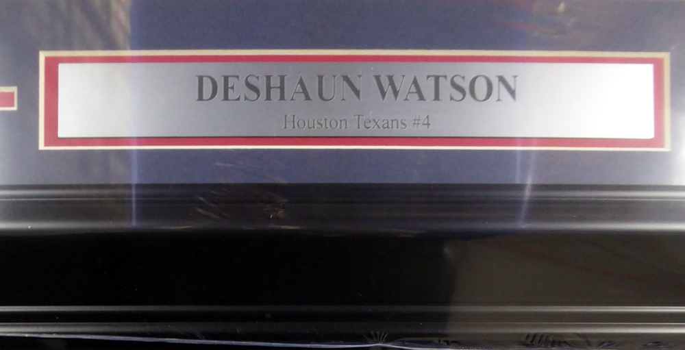 Deshaun Watson Autographed Signed Framed 16X20 Photo Houston Texans Beckett Beckett #126656 Image a
