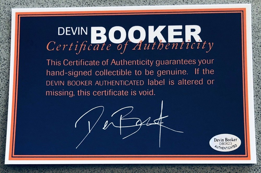 Devin Booker Autographed Signed Phoenix Suns Autograph