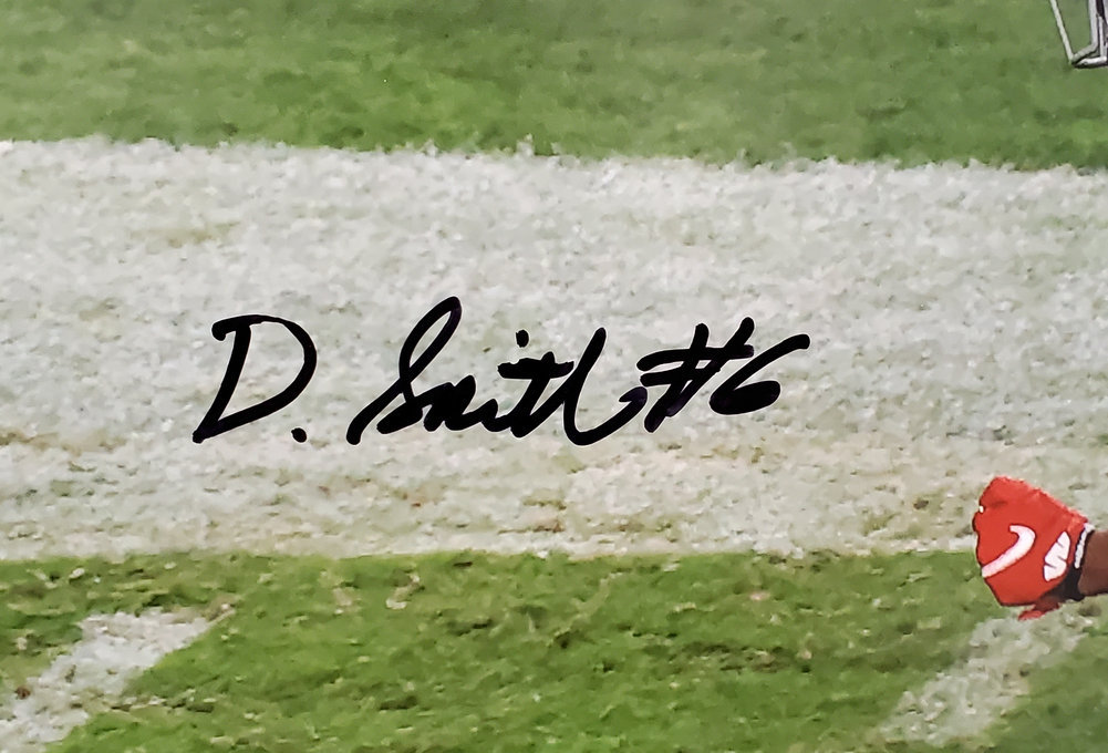 Devonta Smith Autographed Signed 16X20 Photo Alabama Crimson Tide 2021 National Championship Beckett Beckett Image a