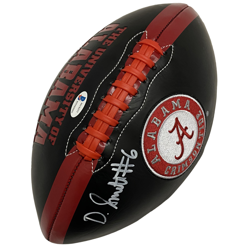 Autographed/Signed Devonta Smith Alabama Red College Football