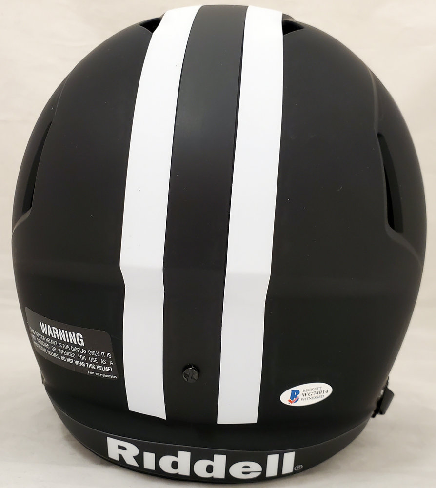 Devonta Smith Autographed Signed Alabama Crimson Tide Eclipse Black Full Size Speed Replica Helmet Heisman 2020 Beckett Beckett Image a
