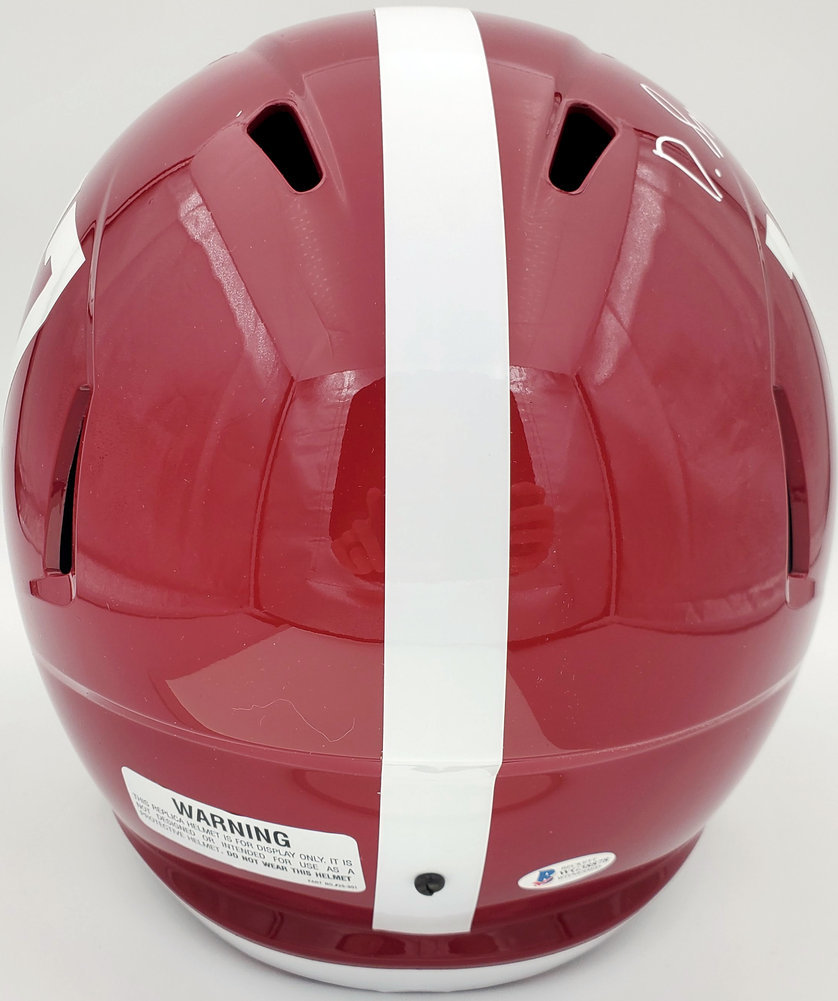 Devonta Smith Autographed Signed Alabama Crimson Tide Full Size Speed Replica Helmet Heisman 2020 Beckett Beckett Image a