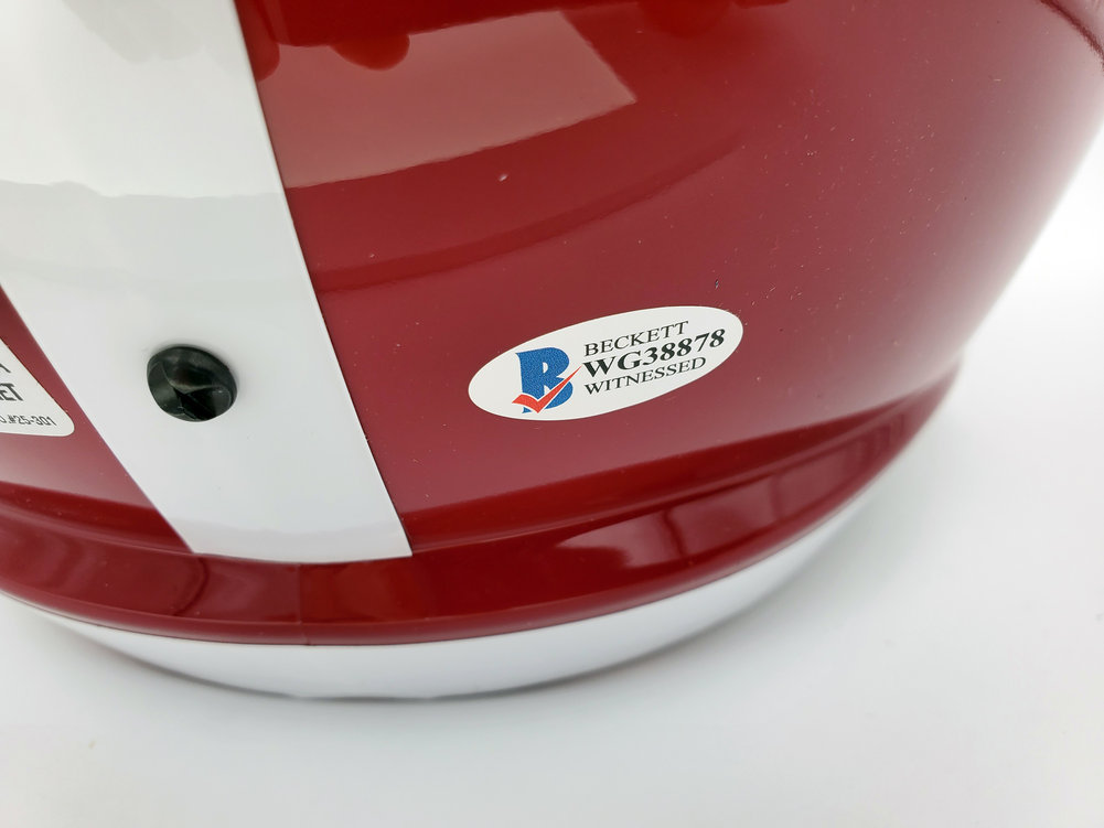 Devonta Smith Autographed Signed Alabama Crimson Tide Full Size Speed Replica Helmet Heisman 2020 Beckett Beckett Image a