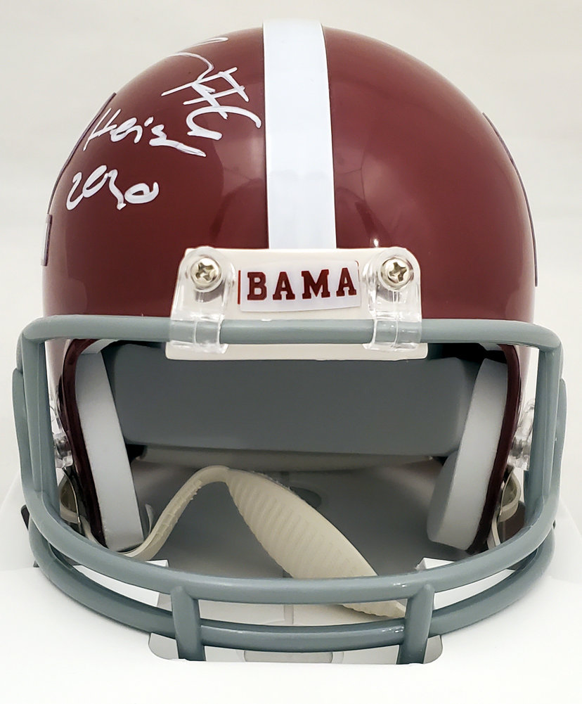 Devonta Smith Autographed Alabama Crimson Tide Mini Helmet "Heisman 2020" Beckett Beckett Image a