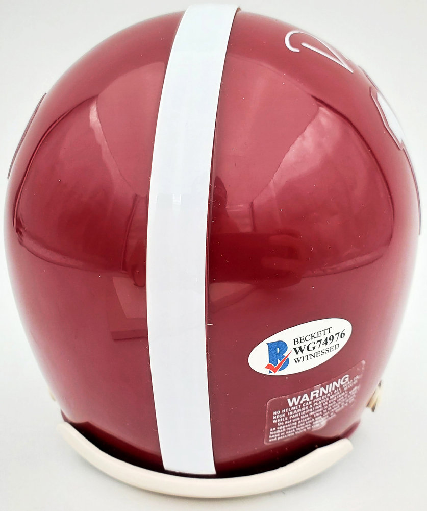 Devonta Smith Autographed Alabama Crimson Tide Mini Helmet "Heisman 2020" Beckett Beckett Image a